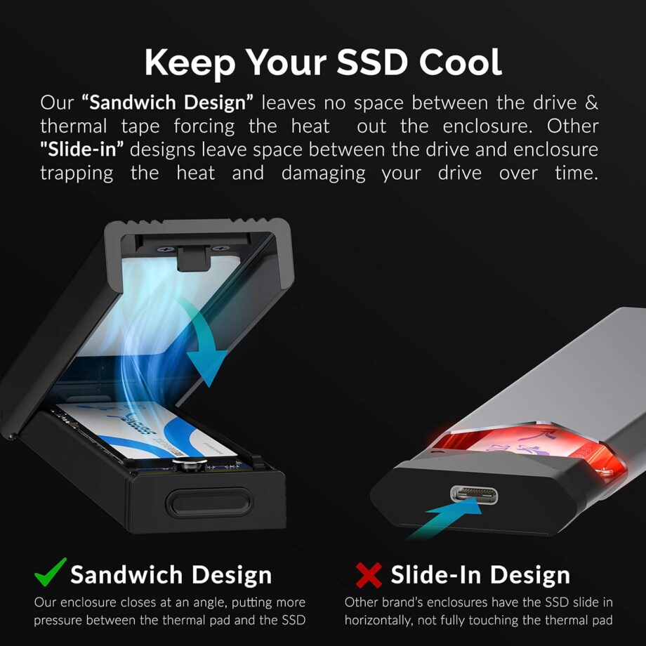 USB 3.2 Type-C Tool-Free Enclosure - Image 2